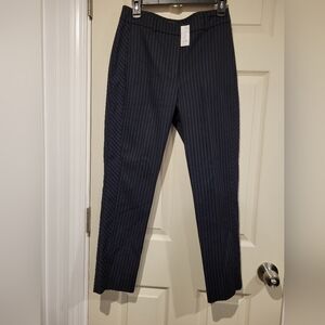 NWT White House Black Market Comfort Stretch Slim Ankle Pants Pinstripe 4R